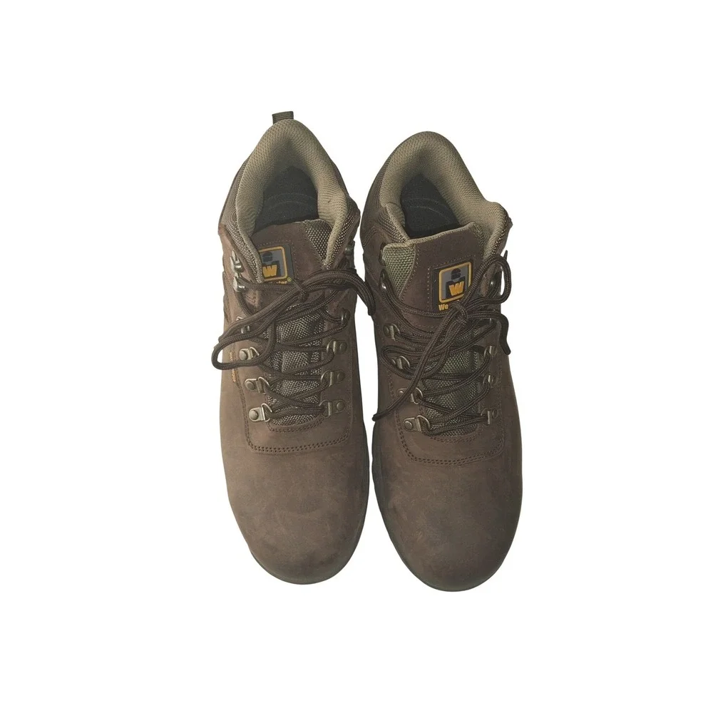 Work Master Mens Brown Leather Waterproof Hiking Work Boots SC-0812-FR Size 12M